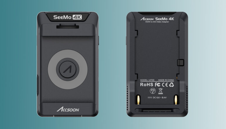 Accsoon SeeMo 4K HDMI Adapter Introduced -  Turns iPhones/iPads into On-Camera Monitors with 4K Streaming