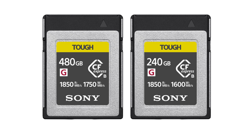 ソニーが240GBと480GBのCFexpress Type B TOUGHメモリーカードを発表