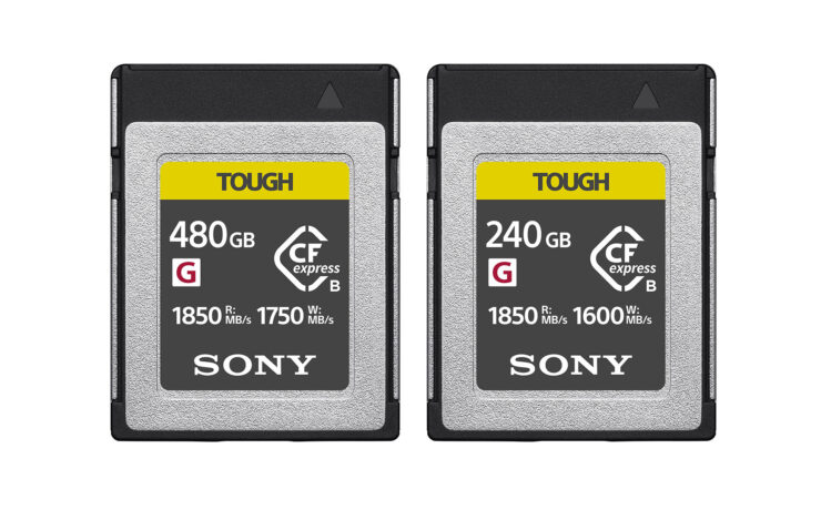 Sony 240GB and 480GB CFexpress Type B TOUGH Memory Cards Announced
