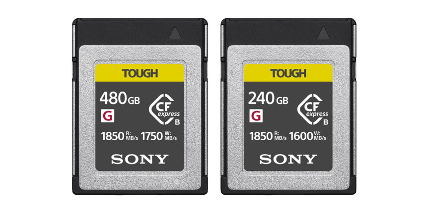Sony 240GB and 480GB CFexpress Type B TOUGH Memory Cards Announced