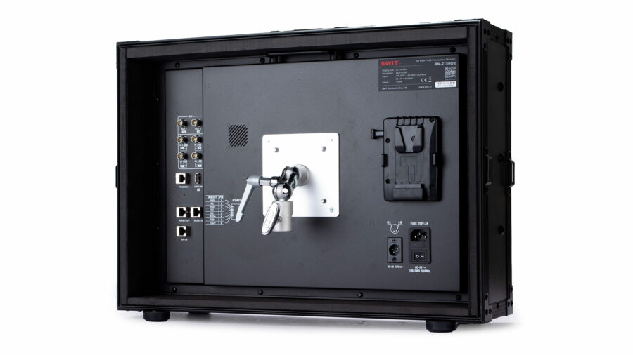 Back of the SWIT FM-215HDR