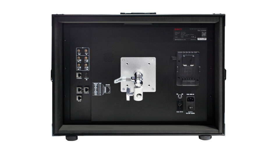 Back of the SWIT FM-215HDR